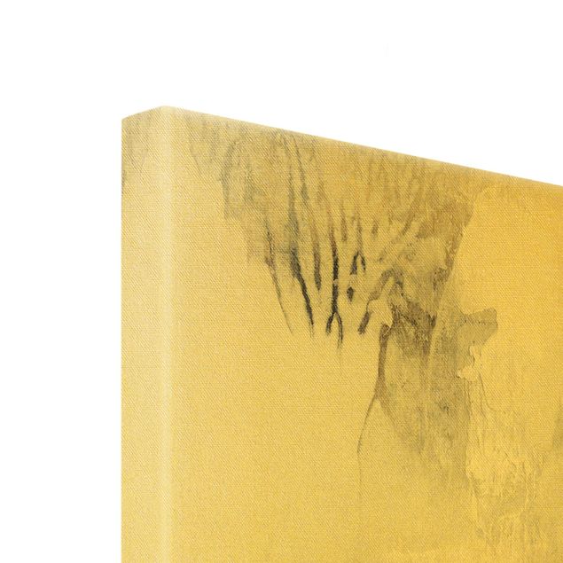 Elisabeth Fredriksson obrazy Złoty abstrakcyjny obraz zimowy