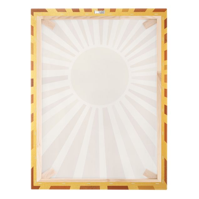 Złoty obraz na płótnie - Złote promienie słońca