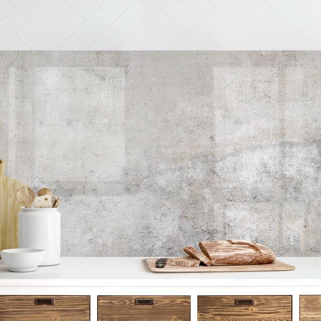 Panel ścienny do kuchni - Wygląd betonu w stylu shabby