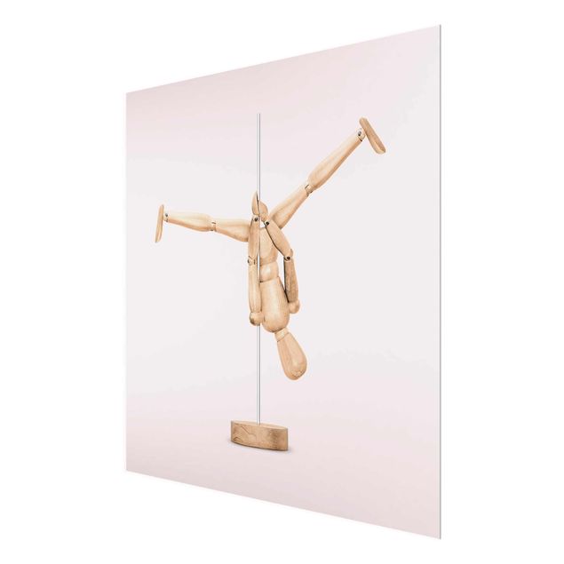 Obrazy nowoczesne Poledance z figurą drewnianą