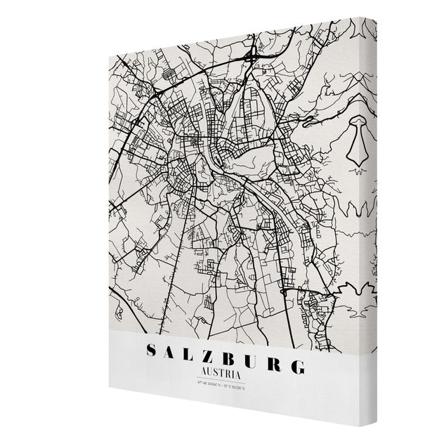 Obrazy mapy City Map Salzburg - Klasyczna