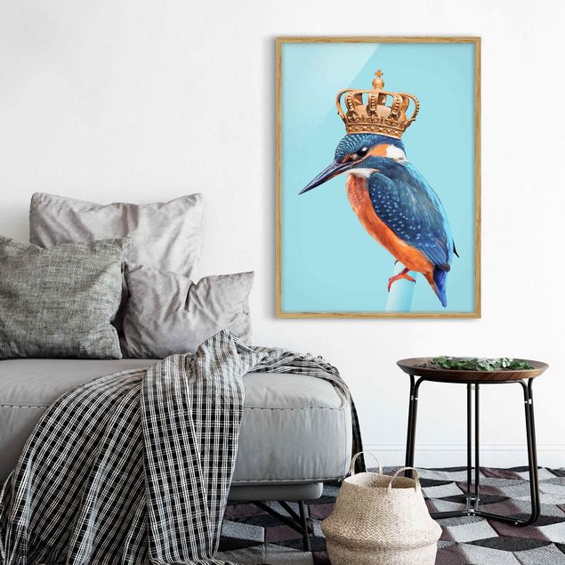 Obrazy w ramie artystyczny Lodowy ptak z koroną