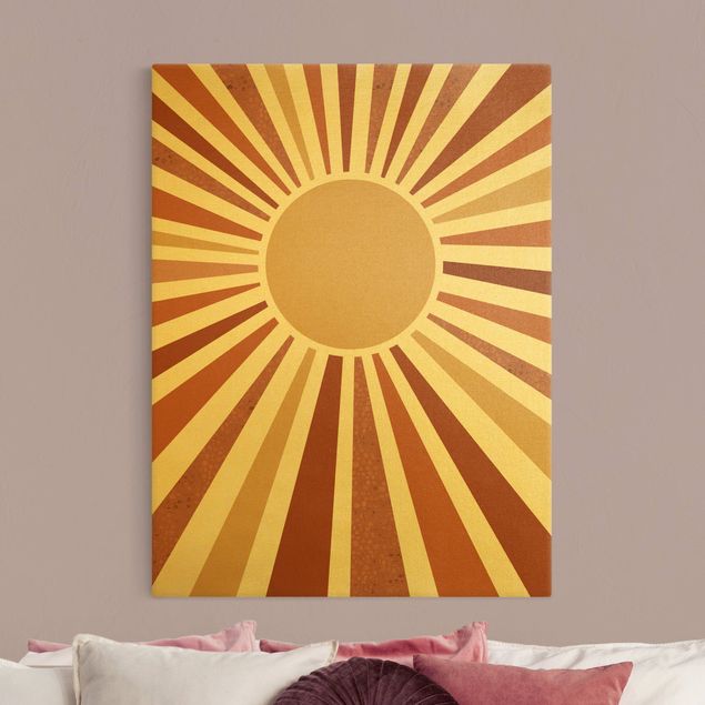 Obrazy na płótnie abstrakcja Złote promienie słońca