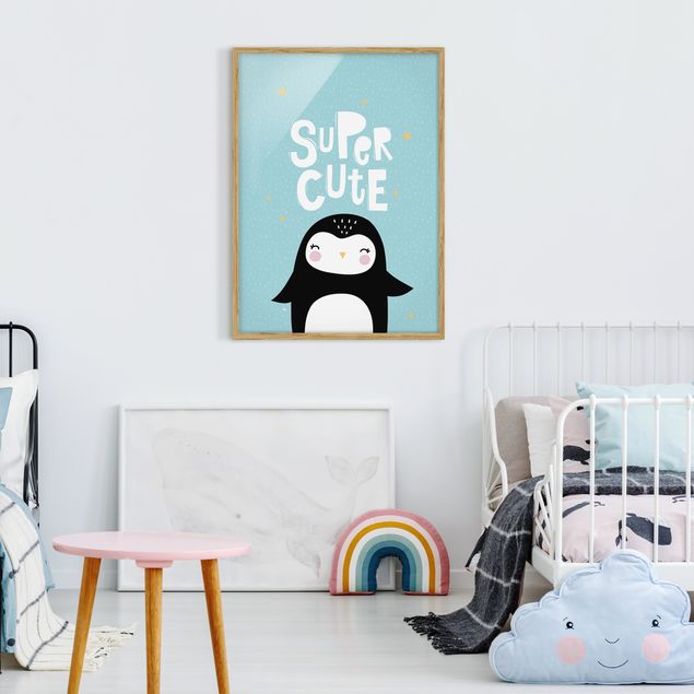 Obrazy w ramie powiedzenia Super uroczy pingwinek