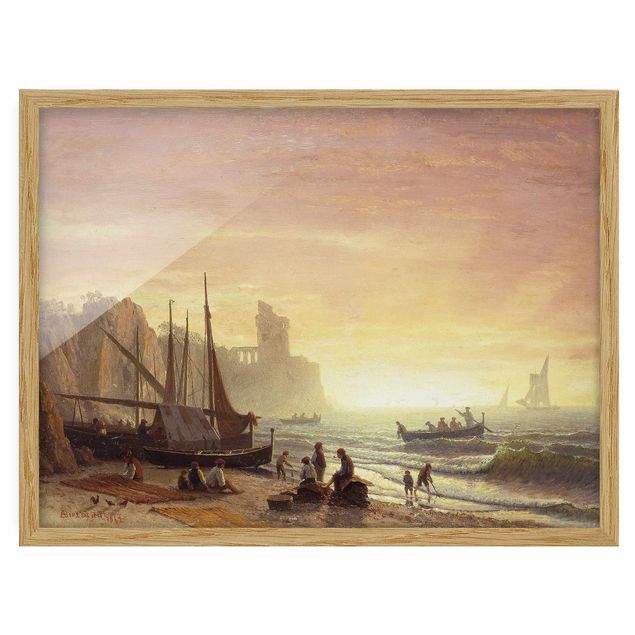 Obrazy w ramie krajobraz Albert Bierstadt - Flota rybacka