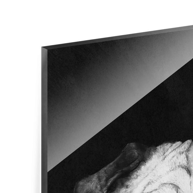Obrazy nowoczesny Ilustracja pies Pug malarstwo na czarno-biały