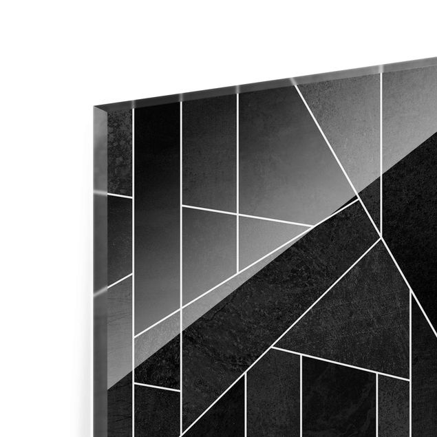 Obrazy nowoczesne czarno-biały Geometry Watercolour