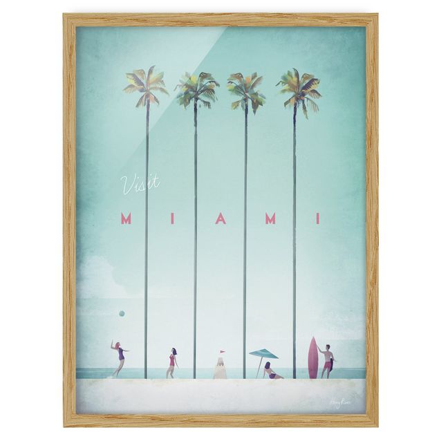 Obrazy w ramie plaża Plakat podróżniczy - Miami