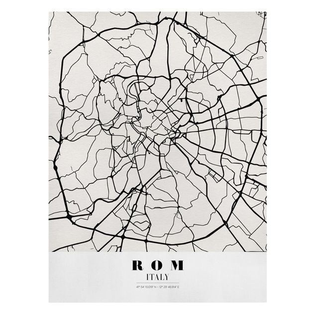 Obrazy powiedzenia City Map Rome - Klasyczna