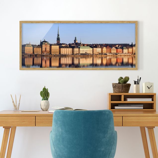 Obrazy w ramie do łazienki Sztokholm Skyline