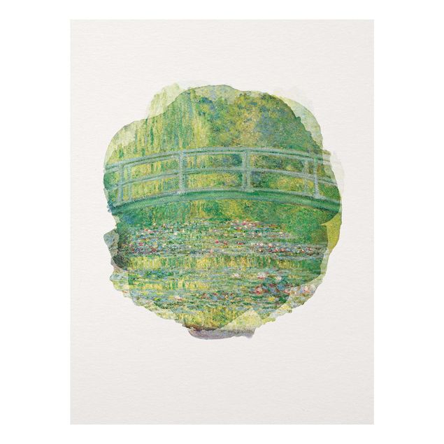 Obrazy na szkle artyści Akwarele - Claude Monet - Mostek japoński
