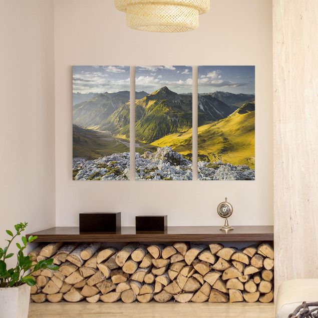 Obrazy na płótnie Włochy Góry i dolina w Alpach Lechtalskich w Tyrolu