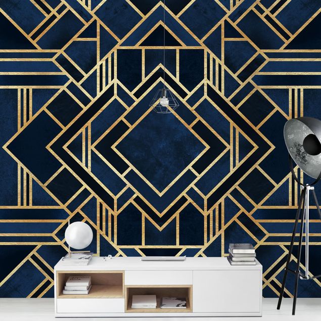 Tapety wzory Złoto Art Deco
