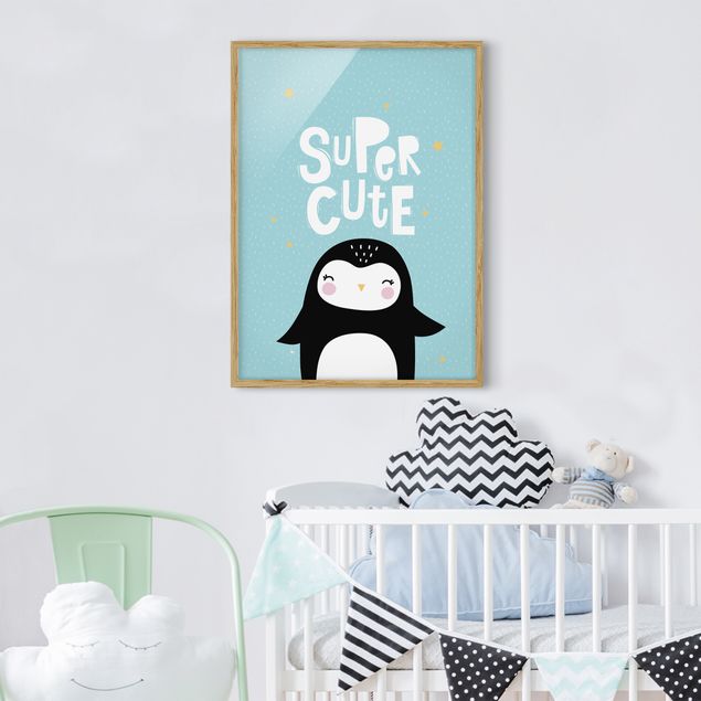 Obrazy w ramie dla dzieci Super uroczy pingwinek