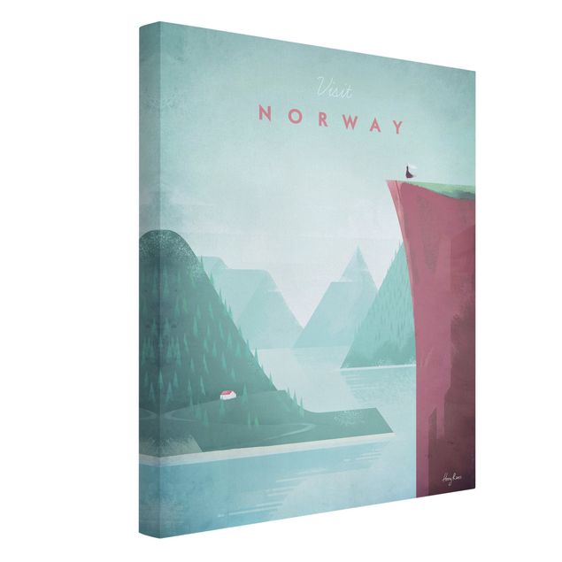 Obrazy krajobraz Plakat podróżniczy - Norwegia