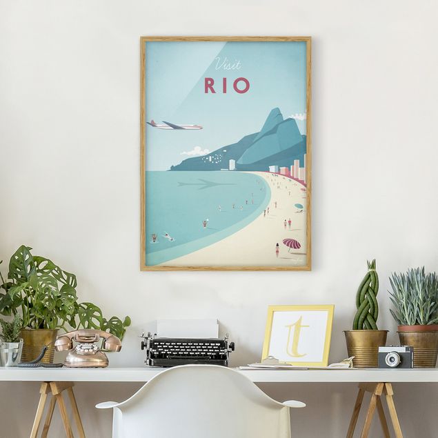 Obrazy w ramie artystyczny Plakat podróżniczy - Rio de Janeiro