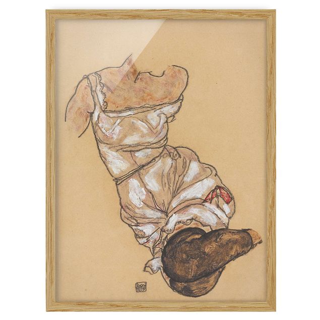 Obrazy w ramie do korytarzu Egon Schiele - Kobiecy tors w bieliźnie