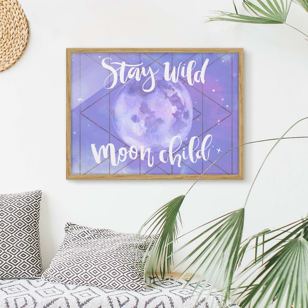 Obrazy w ramie do korytarzu Moon Child - Stay wild