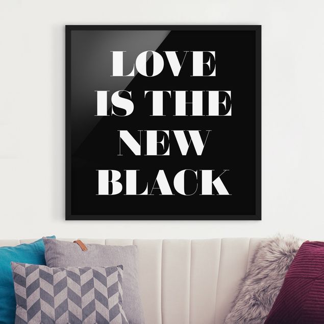 Plakat w ramie - Miłość to nowa czerń