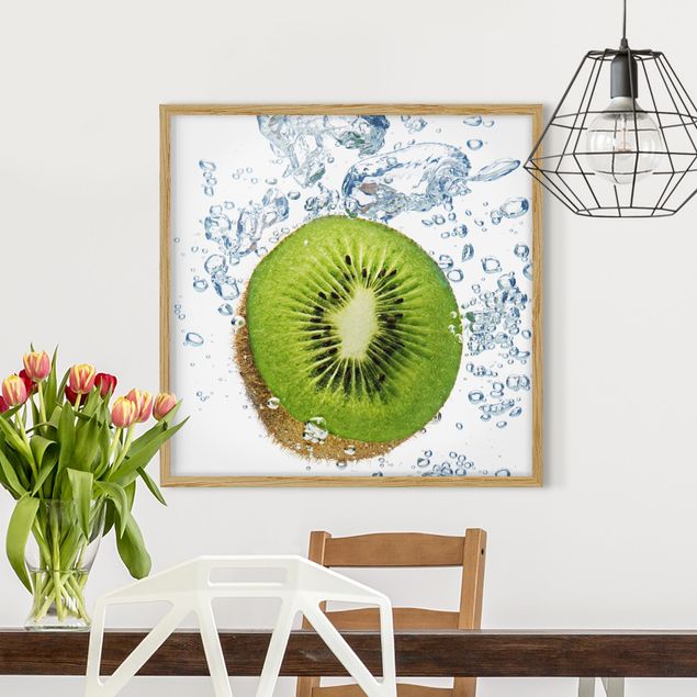 Obrazy w ramie do kuchni Bąbelki Kiwi
