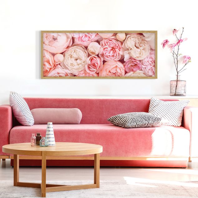 Obrazy w ramie do korytarzu Rosy Rosé Coral Shabby