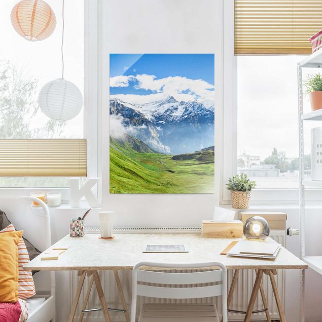 Obrazy na szkle portret Szwajcarska panorama alpejska