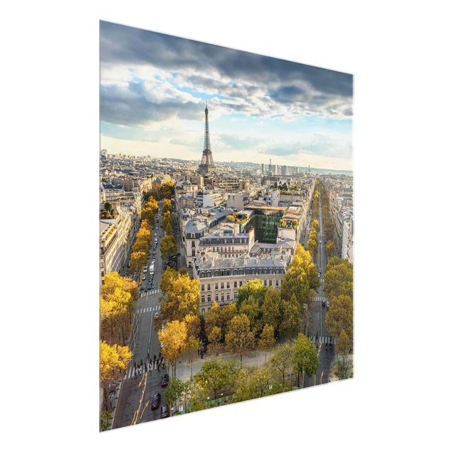 Obrazy na szkle kwadrat Miły dzień w Paryżu