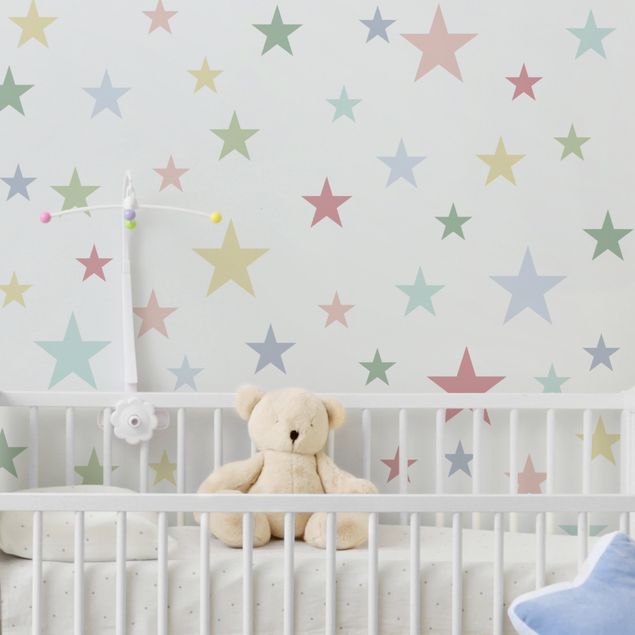 Pokój niemowlęcy 92 Zestaw pastelowy Gwiazdki