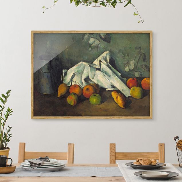 Obrazy impresjonistyczne Paul Cézanne - Puszka na mleko i jabłka