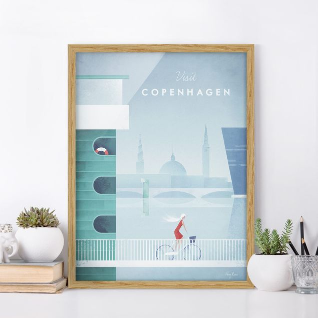 Dekoracja do kuchni Plakat podróżniczy - Kopenhaga