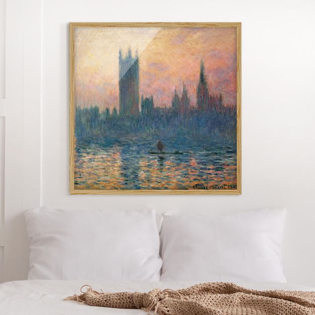 Obrazy impresjonistyczne Claude Monet - Zachód słońca w Londynie