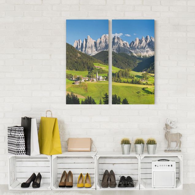 Obrazy nowoczesny Geislerspitzen w Południowym Tyrolu