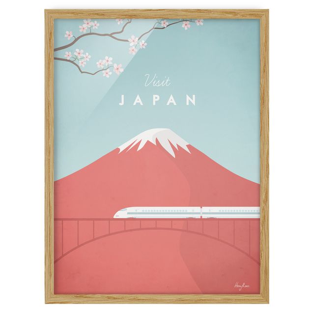 Obrazy w ramie do korytarzu Plakat podróżniczy - Japonia