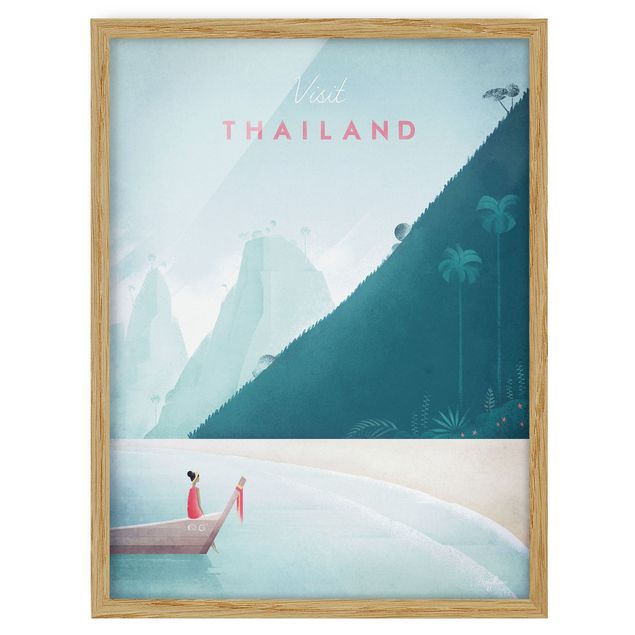 Obrazy w ramie plaża Plakat podróżniczy - Tajlandia