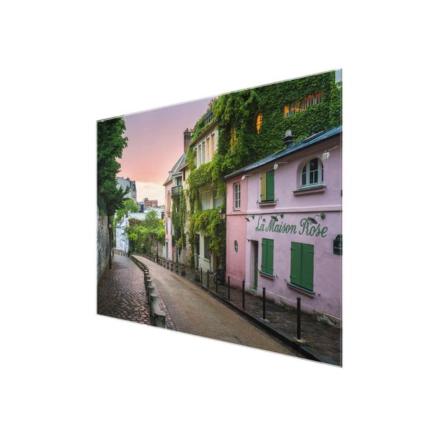 Obrazy na szkle krajobraz Różowy zmierzch w Paryżu