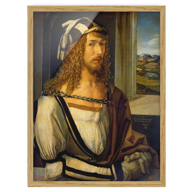 Obrazy w ramie do korytarzu Albrecht Dürer - Autoportret z pejzażem