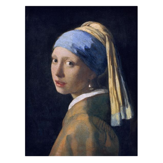 Obraz niebieski Jan Vermeer van Delft - Dziewczyna z perłowymi kolczykami