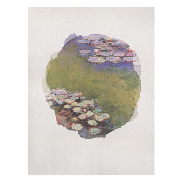 Nowoczesne obrazy Akwarele - Claude Monet - Lilie wodne
