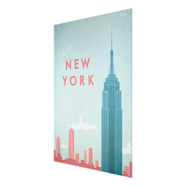Obrazy na szkle artyści Plakat podróżniczy - Nowy Jork