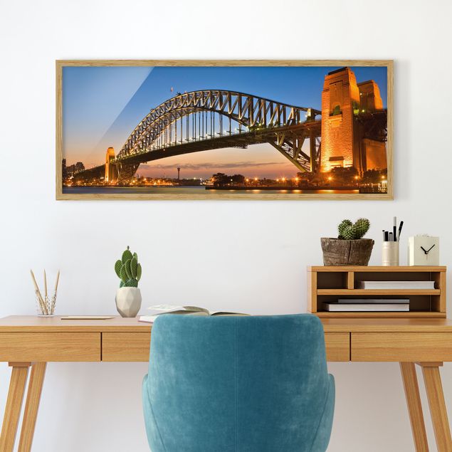 Obrazy w ramie do korytarzu Most Harbour Bridge w Sydney