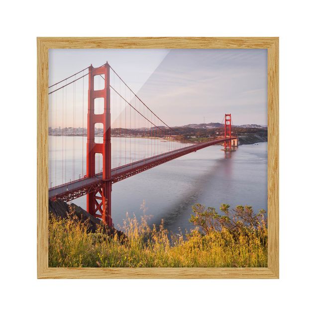 Niebieskie obrazy Most Złotoen Gate w San Francisco