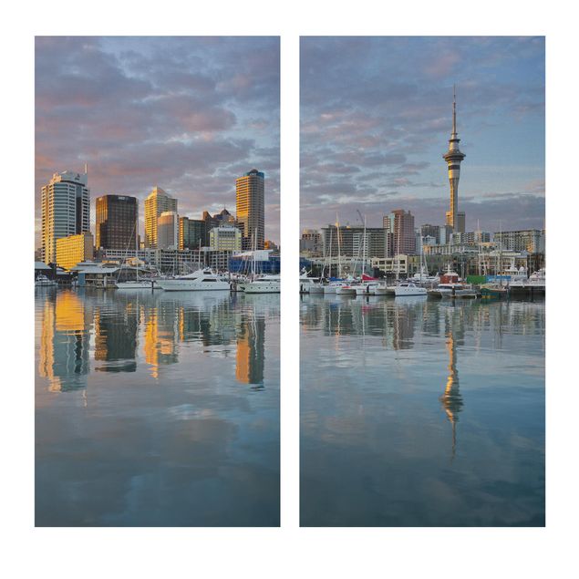 Obrazy na płótnie zachód słońca Zachód słońca w Auckland