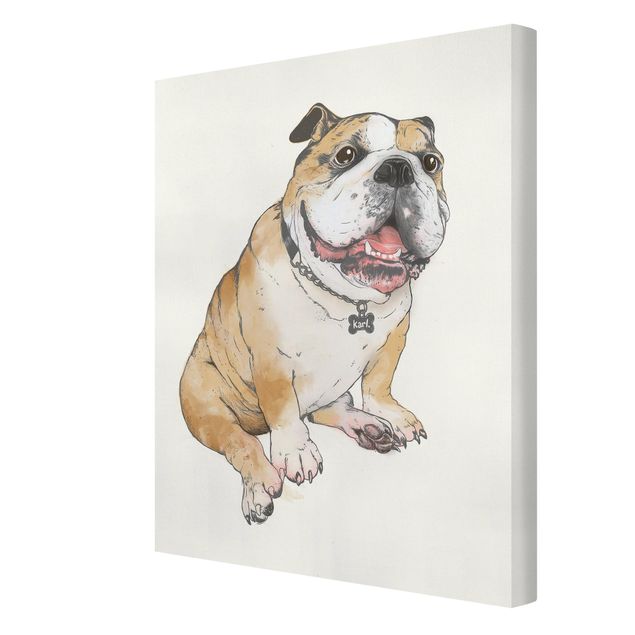 Obraz psa ilustracja pies buldog obraz