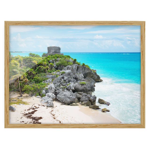 Obrazy w ramie plaża Wybrzeże Karaibskie Ruiny Tulum