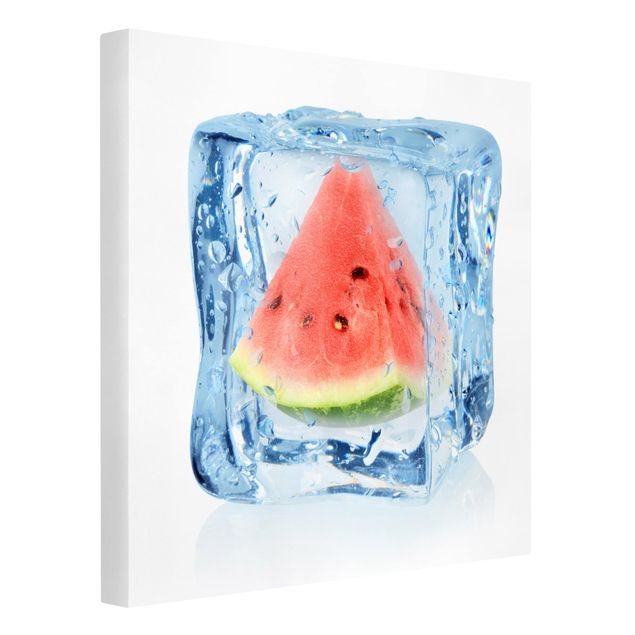 Obrazy z motywem kwiatowym Melon w kostce lodu