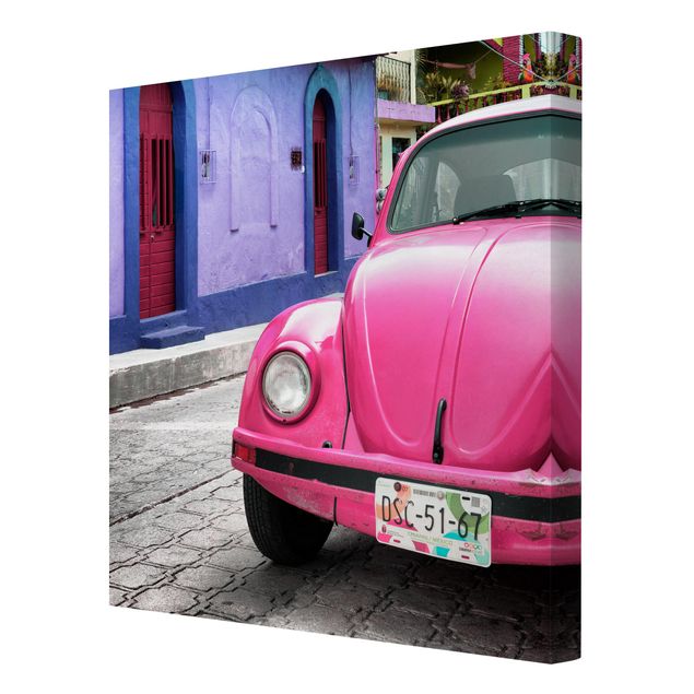 Architektura obrazy Różowy VW Beetle