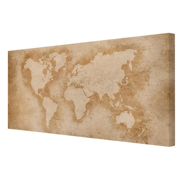 Obraz shabby chic Starożytna mapa świata