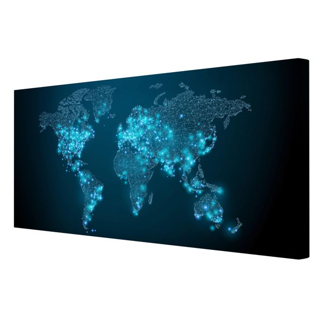 Obrazy na ścianę Połączony świat Mapa świata
