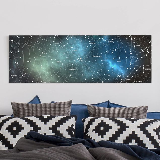 Obrazy do salonu Obrazy gwiazd Mapa mgławic galaktyk