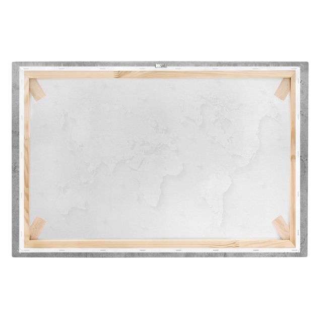 Obrazy drukowane na płótnie Mapa świata z betonu
